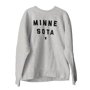 Sota Clothing MInnesota Graphic Crewneck Sweatshirt Heather Gray Medium Pullover